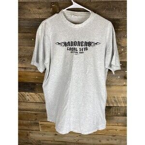 Local 1410 Laborers Union Dayton Ohio Men Sz XL Gray Short Sleeve T-shirt